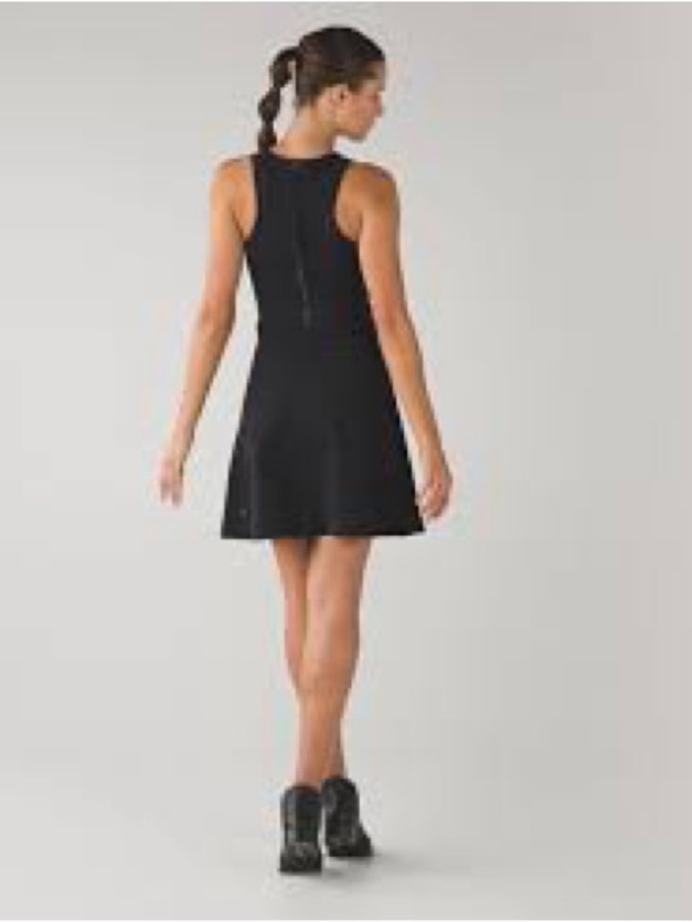Lululemon &go Til Dawn Dress Black Size 6 Athletic Mini Fit Flare